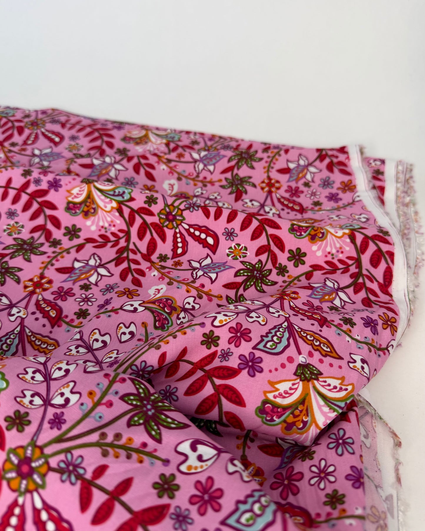 Pink Viscose Print