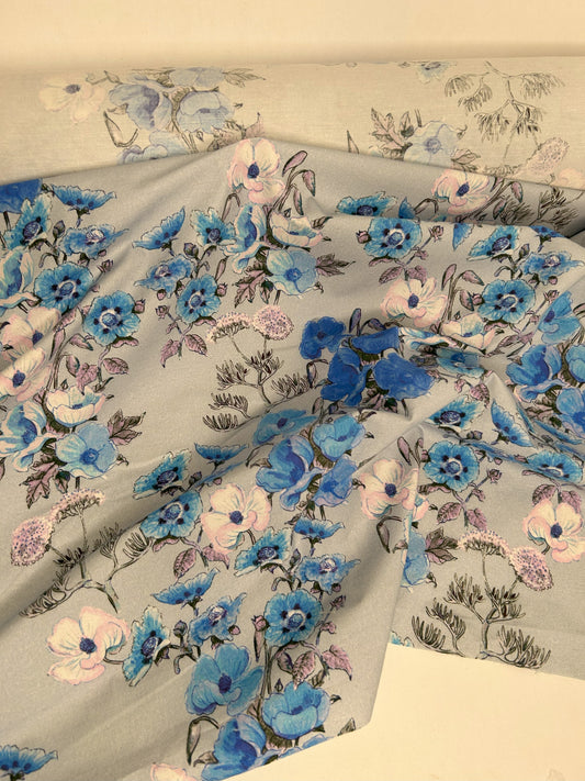 Floral Cotton Linen Blend