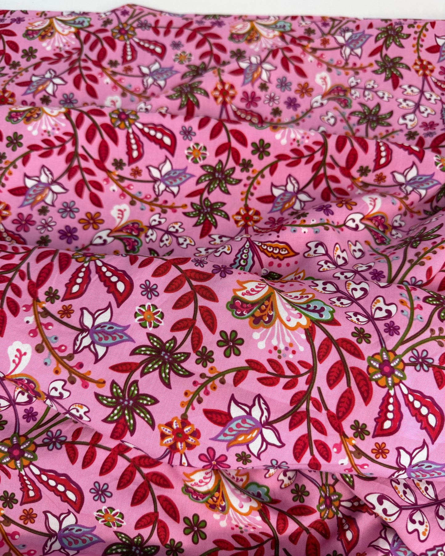 Pink Viscose Print