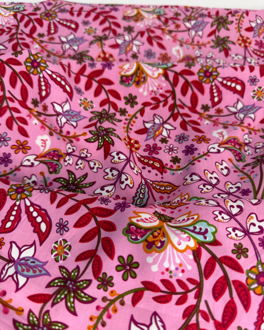 Pink Viscose Print
