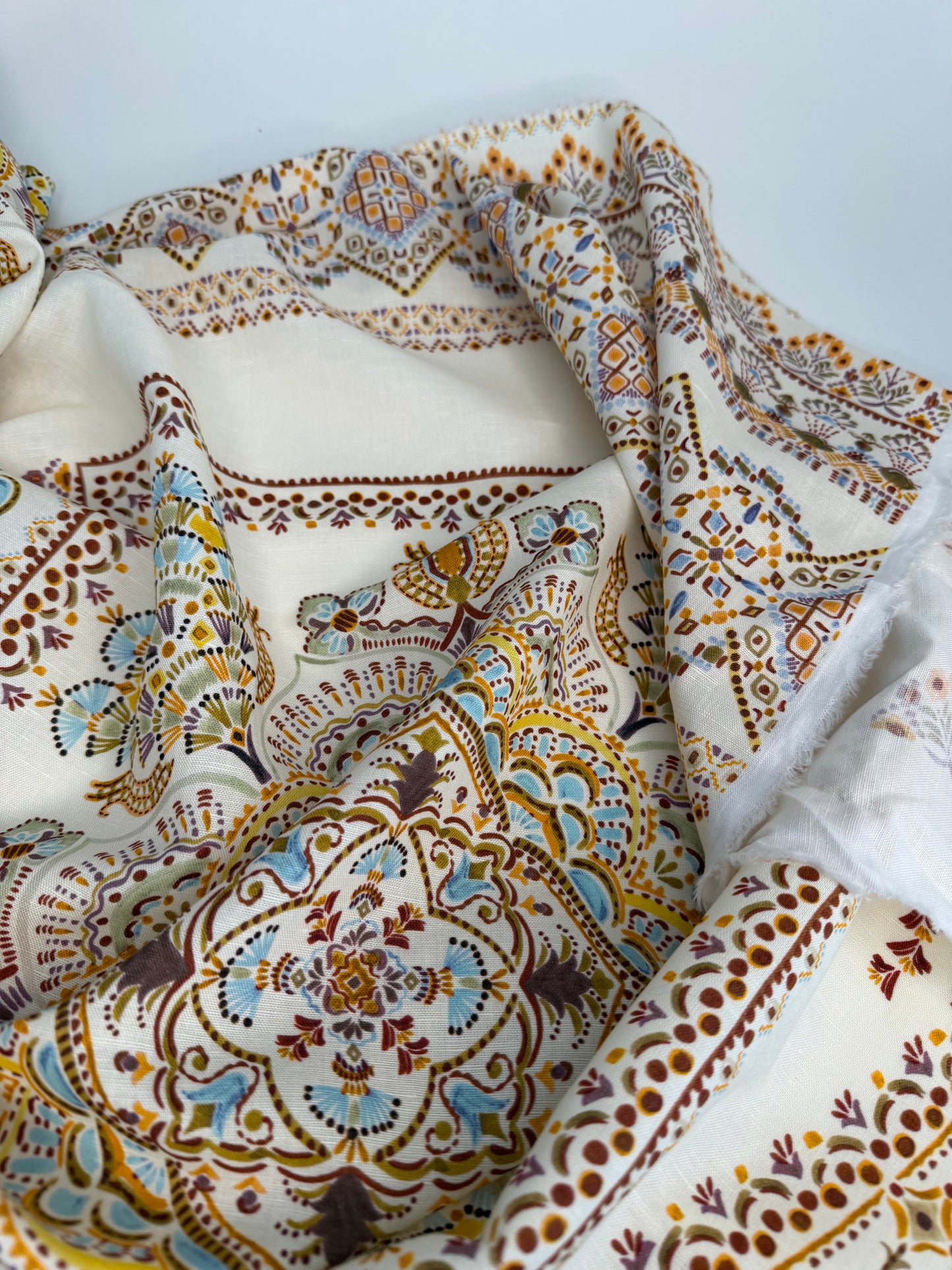Etro Patterned Linen Fabric