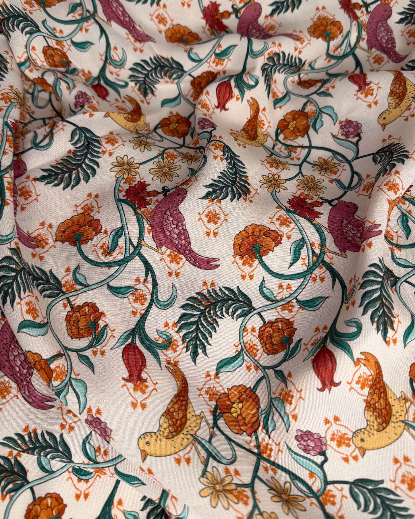 Italian Viscose Floral Fabric