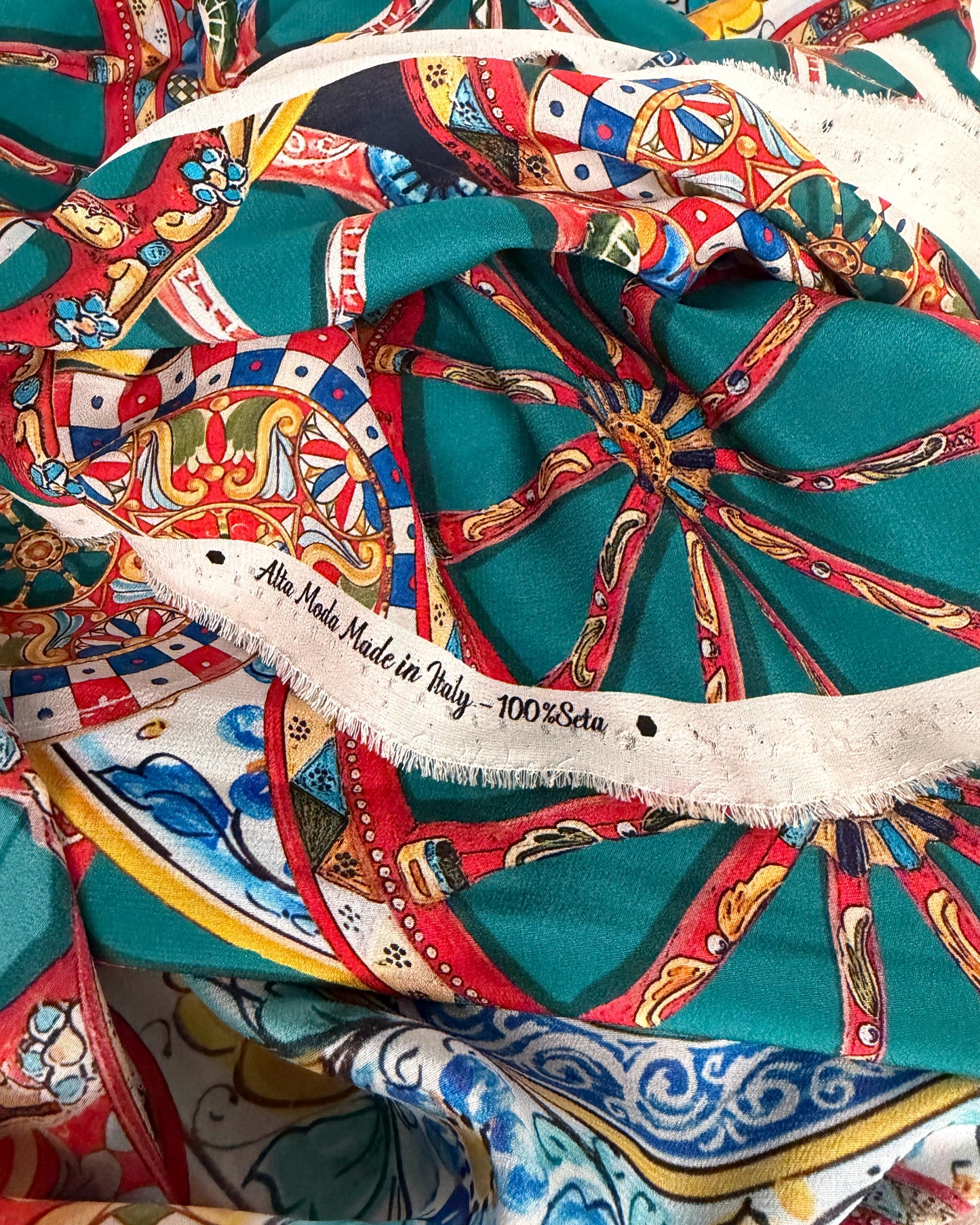 Designer Silk Caretto Print