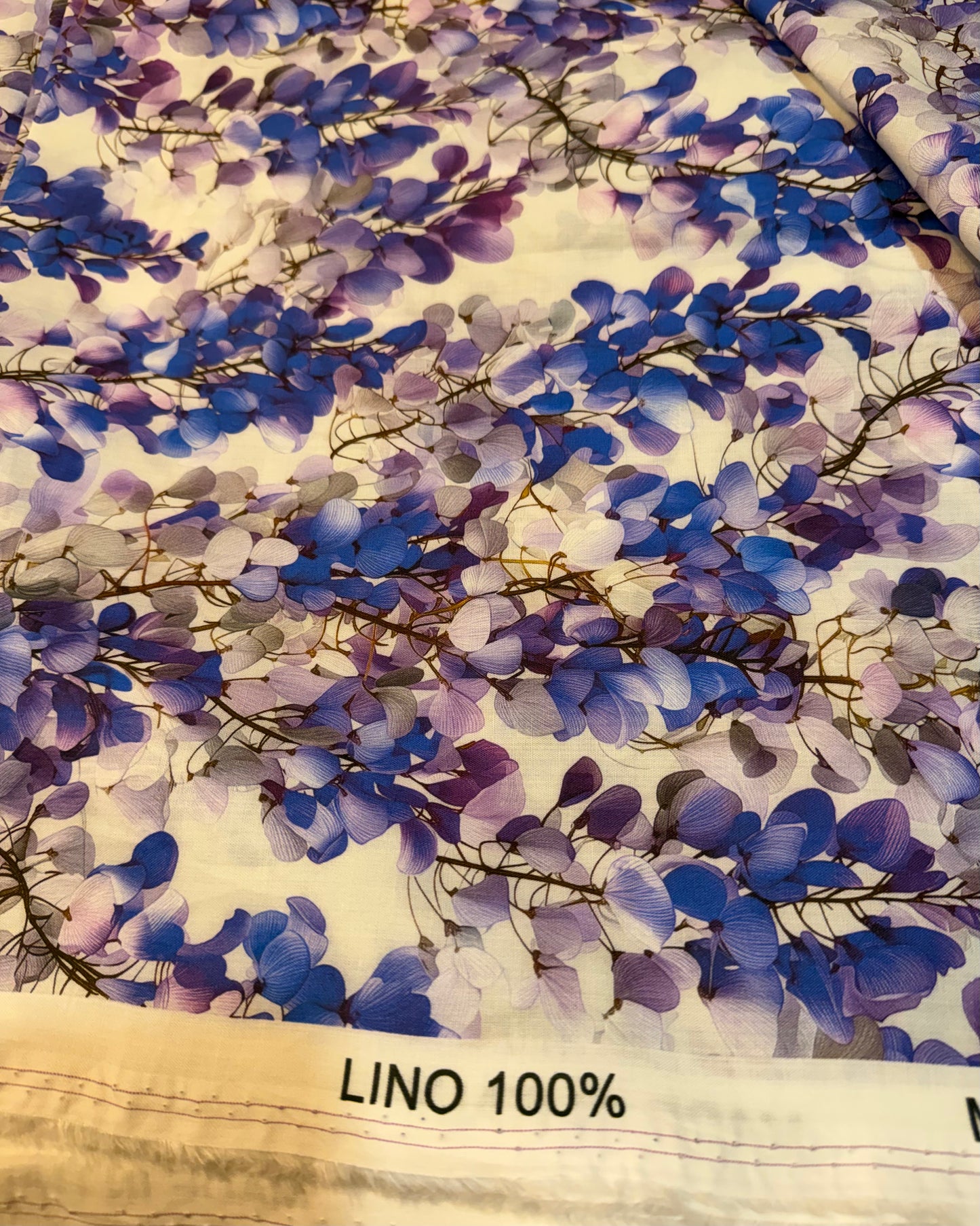 Dolce & Gabbana Purple Floral Linen