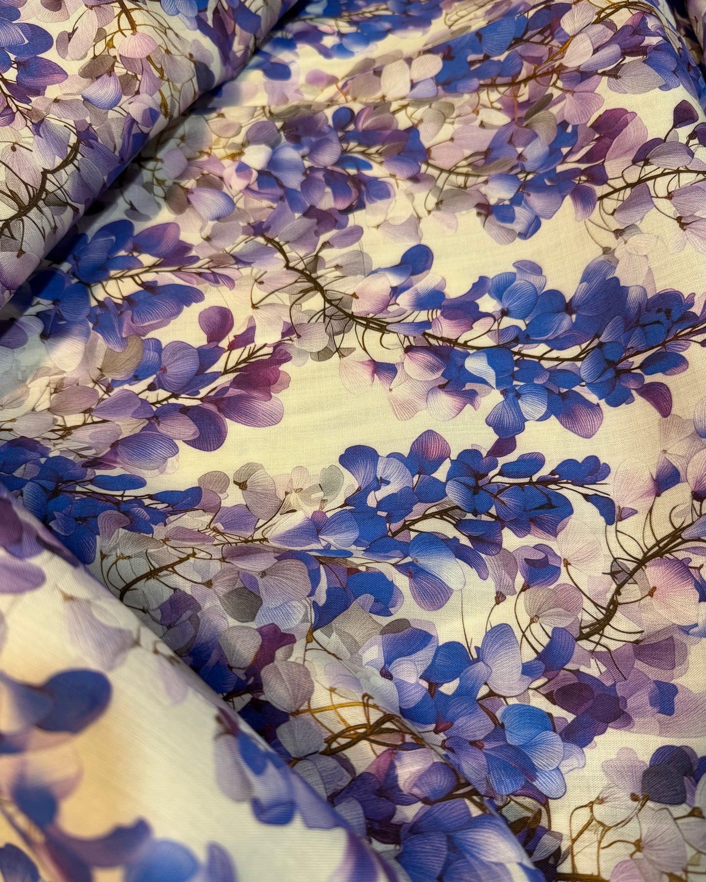 Dolce & Gabbana Purple Floral Linen