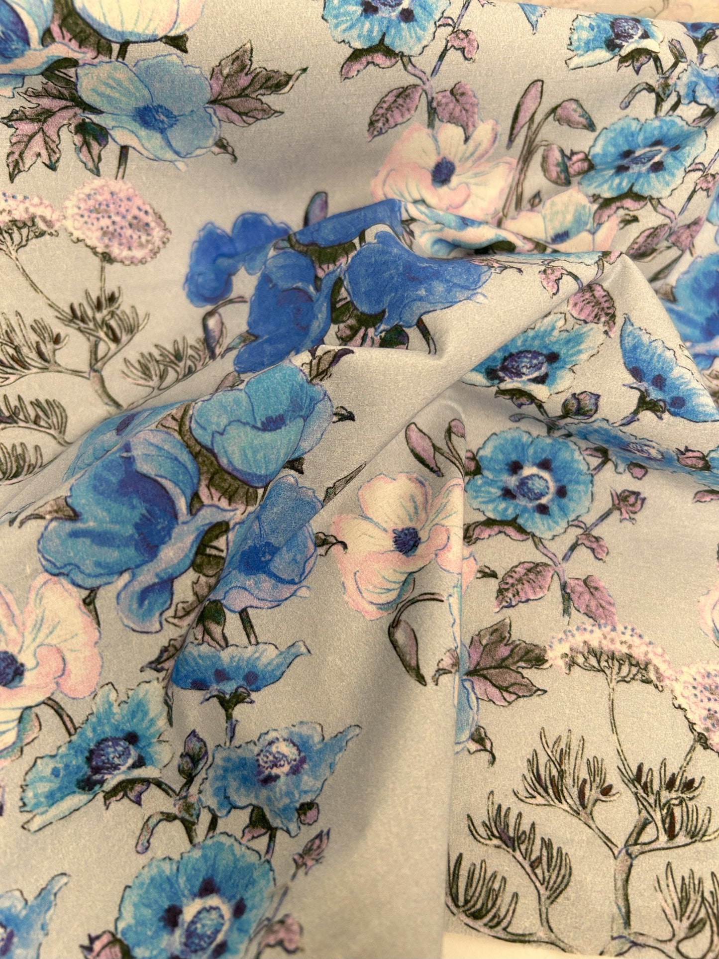 Floral Cotton Linen Blend